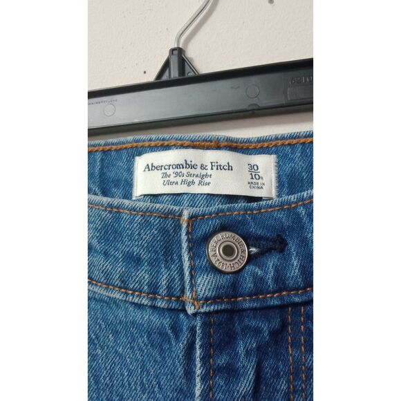 Abercrombie & Fitch 90s Straight Jeans Women’s 10R Ultra High Rise NWT - Picture 7 of 8